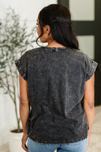 Load image into Gallery viewer, Top That Mineral Wash Tee in Ash Black
