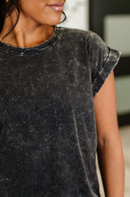 Load image into Gallery viewer, Top That Mineral Wash Tee in Ash Black
