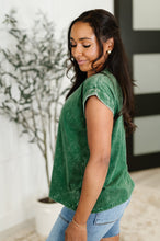 Load image into Gallery viewer, Top That Mineral Wash Tee in Dark Green
