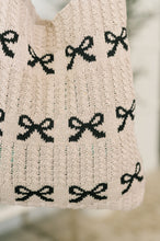 Load image into Gallery viewer, Topped With a Bow Knit Tote Bag
