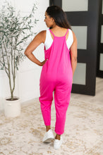 Load image into Gallery viewer, Totally Me Spaghetti Strap Jumpsuit in Hot Pink
