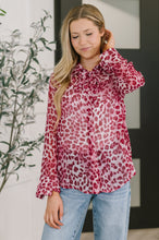 Load image into Gallery viewer, Totally Not Dramatic Leopard Print Button Down in Hot Pink
