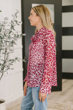 Load image into Gallery viewer, Totally Not Dramatic Leopard Print Button Down in Hot Pink
