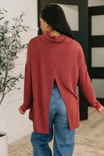 Load image into Gallery viewer, Travel Destination Cowl Neck Pullover in Wine
