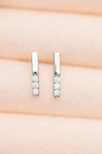 Load image into Gallery viewer, Twin Sparkle Silver Stud Earrings
