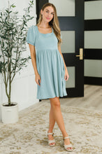 Load image into Gallery viewer, Twirlin’ Dirty Cable Ribbed Knit Dress in Sage Green
