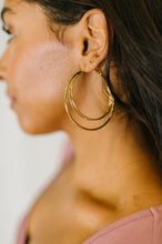 Load image into Gallery viewer, Two's a Party Double Hoop Earrings
