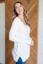 Load image into Gallery viewer, V-Neck Front Seam Sweater in Ivory
