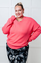 Load image into Gallery viewer, Very Understandable V-Neck Sweater in Pink
