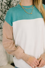 Load image into Gallery viewer, Walk in Central Park Ribbed Knit Color Block Pullover
