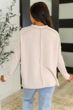 Load image into Gallery viewer, Wander &amp; Rest Cable Ribbed Knit Drop Shoulder Top in Sand Beige
