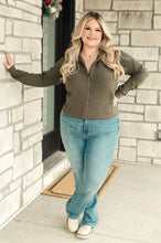 Load image into Gallery viewer, Where Are You Zip Up Jacket in Olive
