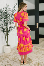 Load image into Gallery viewer, Whispering Willow V-Neck Dress in Fuchsia
