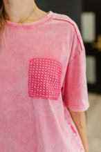 Load image into Gallery viewer, Who&#39;s That Girl Crochet Pocket T-Shirt
