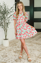 Load image into Gallery viewer, Wildflower Waltz Gathered Tier Dress in Mint
