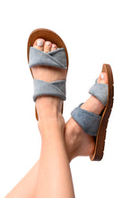 Load image into Gallery viewer, With a Twist Sandal in Denim
