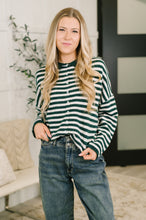 Load image into Gallery viewer, Won't Be Long Collared Sweater Button Down in in Hunter Green
