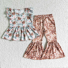 Load image into Gallery viewer, Baby girls deer tunic bell pants sets(can choose headband here)

