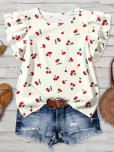 Load image into Gallery viewer, Western Vintage Summer Ruffled Sleeve Floral Print Top
