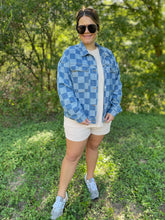 Load image into Gallery viewer, PREORDER: Checkered Denim Jacket
