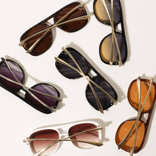 Load image into Gallery viewer, Women's Retro Chain Temple Aviator Sunglasses
