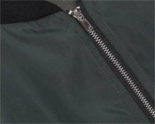 Load image into Gallery viewer, Stylish thin solid crop bomber jacket
