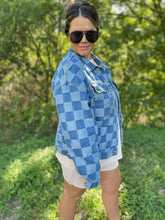 Load image into Gallery viewer, PREORDER: Checkered Denim Jacket
