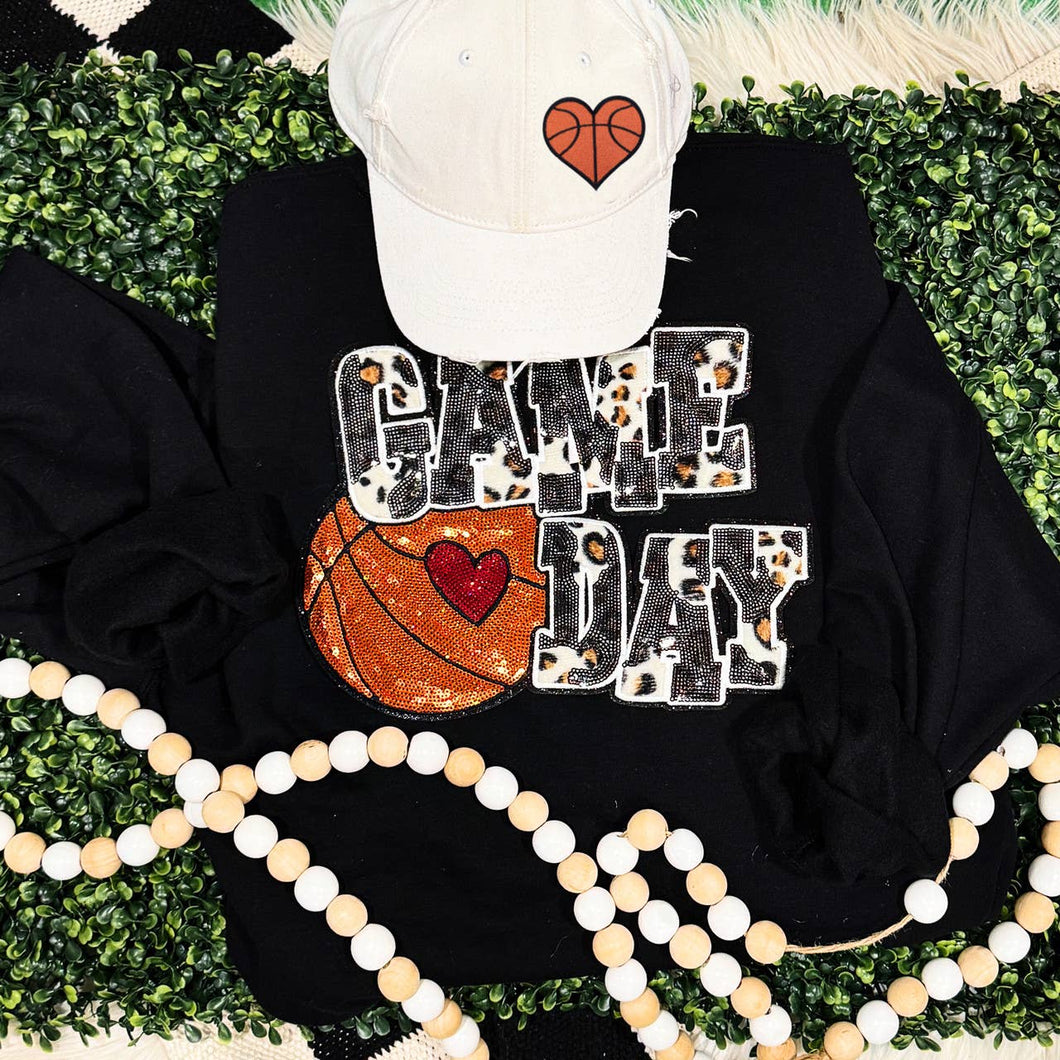 Basketball Leopard & Sequins Sweatshirt