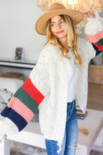 Load image into Gallery viewer, Multi Color Oversized Sweater Open Cardigan
