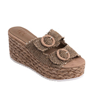 Load image into Gallery viewer, Eriwen Buckle Wedge in Taupe

