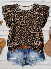Load image into Gallery viewer, Western Vintage Summer Ruffled Sleeve Floral Print Top
