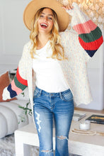 Load image into Gallery viewer, Multi Color Oversized Sweater Open Cardigan
