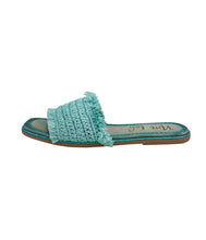 Load image into Gallery viewer, Juana Woven Sandals in Aqua Blue
