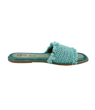 Load image into Gallery viewer, Juana Woven Sandals in Aqua Blue
