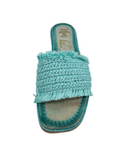 Load image into Gallery viewer, Juana Woven Sandals in Aqua Blue
