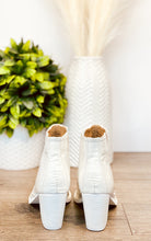 Load image into Gallery viewer, Tarim Bootie in White Croc
