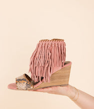 Load image into Gallery viewer, True Fringe Wedge in Blush
