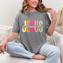 Load image into Gallery viewer, Way, Truth &amp; Light in Grey Graphic Tee and Sweatshirt
