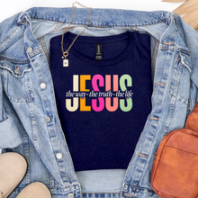 Load image into Gallery viewer, Way, Truth &amp; Light in Navy Graphic Tee and Sweatshirt
