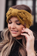 Load image into Gallery viewer, Pom Knit Head Wrap in Mustard
