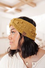 Load image into Gallery viewer, Pom Knit Head Wrap in Mustard
