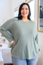 Load image into Gallery viewer, Austin Waffle Knit Basic Top In Sage
