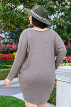 Load image into Gallery viewer, Be True Cowl Neck Knit Mini Dress In Cocoa
