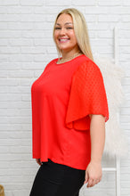 Load image into Gallery viewer, Best Of My Love Short Sleeve Blouse In Red
