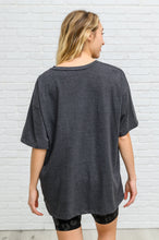 Load image into Gallery viewer, Boxy V Neck Boyfriend Tee In Charcoal
