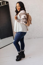 Load image into Gallery viewer, Camo &amp; Stripes Raglan Top
