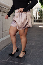 Load image into Gallery viewer, Champagne and Roses Satin Shorts
