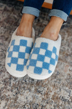 Load image into Gallery viewer, Checked Out Slippers in Blue
