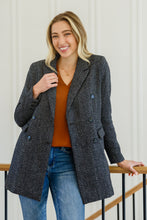 Load image into Gallery viewer, Chic Upon Arrival Button Down Blazer Jacket In Black
