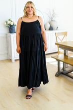 Load image into Gallery viewer, Classically Cool Tiered Maxi Dress
